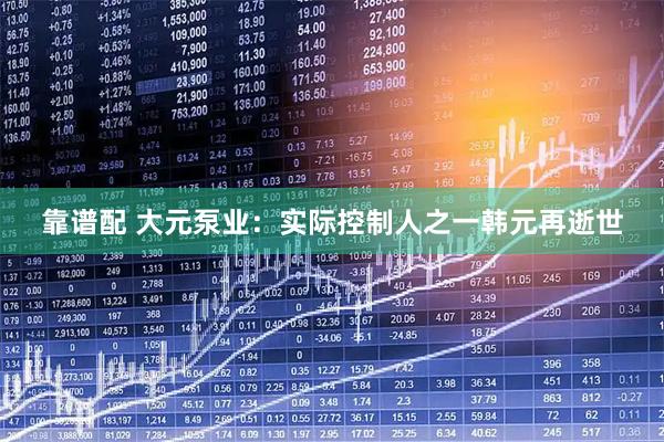 靠谱配 大元泵业:实际控制人之一韩元再逝世