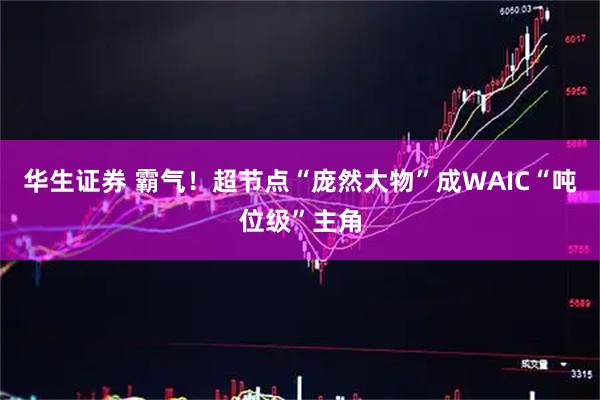 华生证券 霸气!超节点“庞然大物”成WAIC“吨位级”主角